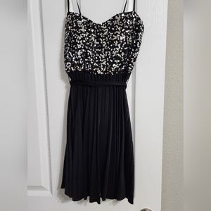 Strapless sequins cocktail dress
